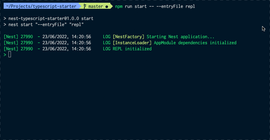 Exemple REPL